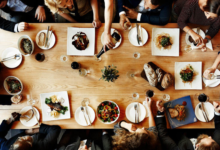 Abendessen, Cateringservice fleur de cuisine, Firma Wilken Gourmet 