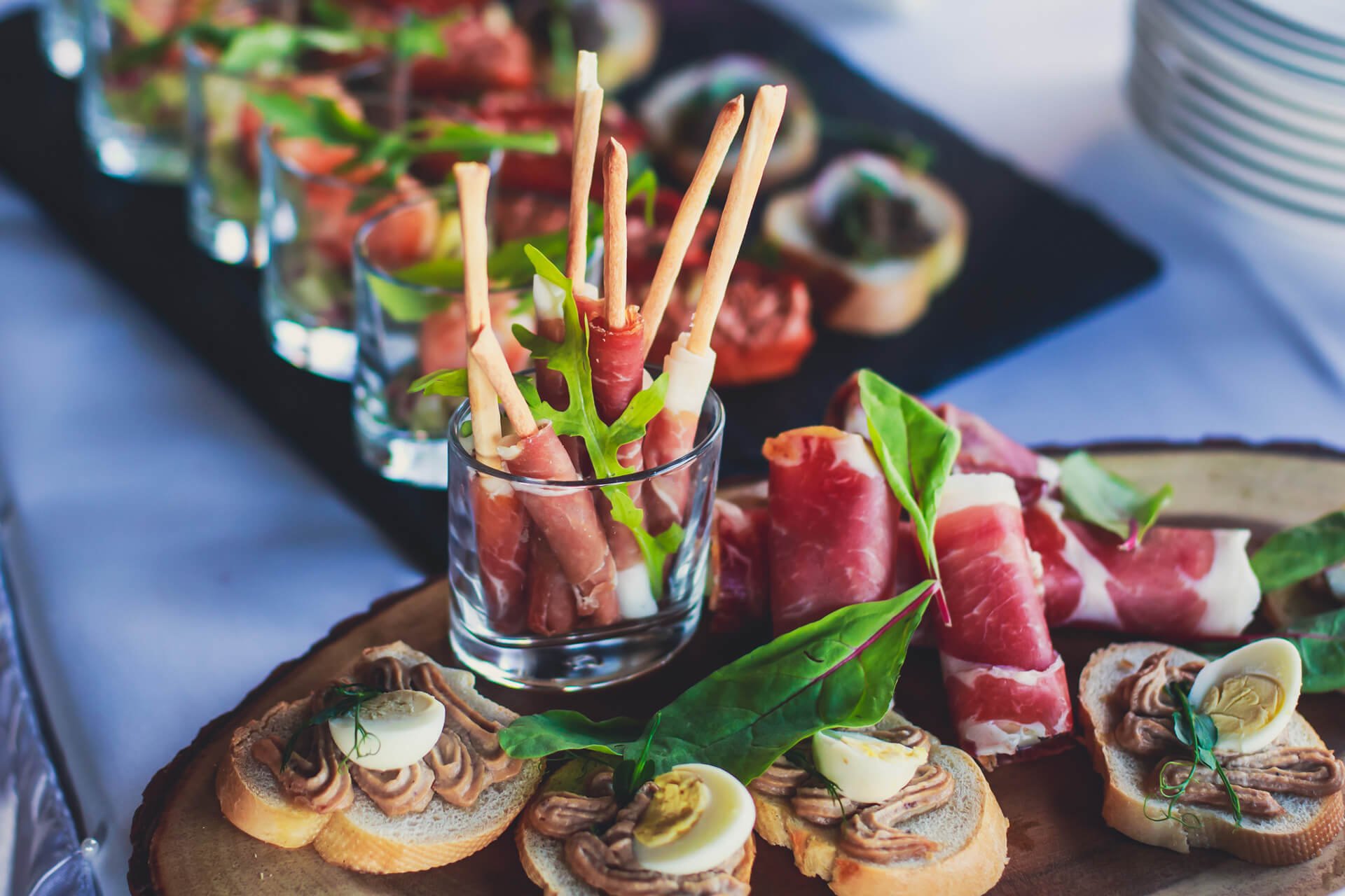Canapes, Catering fleur de cuisine in Ulm, Firma Wilken Gourmet 